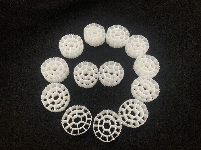 White 0.98g/cm3 25X12mm K1 MBBR Media Fish Farming